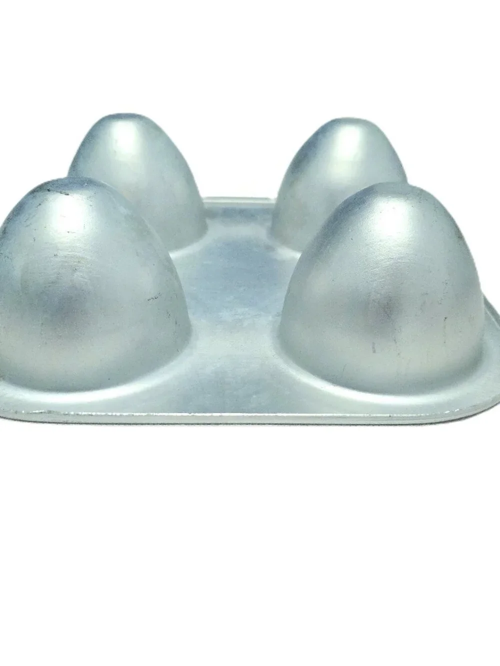 Vintage Wilton Cake Pan 4 Half Eggs 1971 Doll Skirt Boobs Golden Egg 508-302